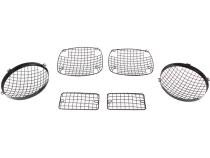 Jeep TJ Wire Mesh Guard Set 6 Pieces 97-06 Wrangler TJ Powdercoat Black Kentrol