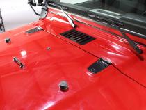 Jeep TJ Hood Kit Without Hood Catch 98-06 Wrangler TJ Powdercoat Black Kentrol