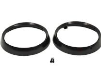 Jeep CJ Headlight Bezels Pair 72-86 CJ Powdercoat Black Kentrol