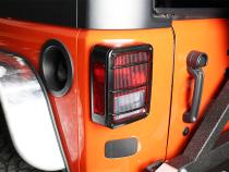 Jeep JK Taillight Guard Pair 07-18 Wrangler JK Powdercoat Black Kentrol