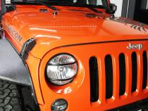 Jeep JK Euro Headlight Guards Pair  07-18 Wrangler JK Textured Black Kentrol