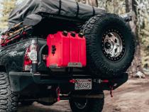 RotopaX Carrier for Dual Swing Out Rear Bumper with LOX T-Handle for 05-15 Toyota Tacoma All Pro Off Road