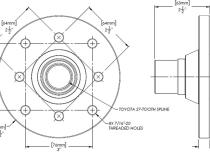 27-Spline 1310 and 1350 Series Drilled T-Case Flange with Dust Shield Trail Gear