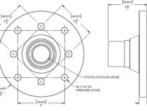 29-Spline 1310 and 1350 Series Drilled Differential Flanges with Dust Shield Trail Gear