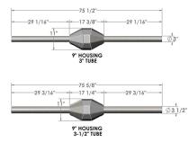 Rock Assault Trail Nine Axle Housing 3.5 Inch x 1/4 Inch Wall with Inspection Hole Trail Gear