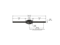 8 Inch Fabricated Front Axle Builder Kit Knuckle Ball 3.5 Inch Diameter 3/8 Inch Wall E-Locker with Inspection Hole Trail Gear
